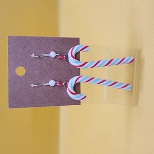 Wintergreen Candy Cane Earrings